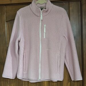 Talbots Sherpa Full Zip Pink Fleece Jacket